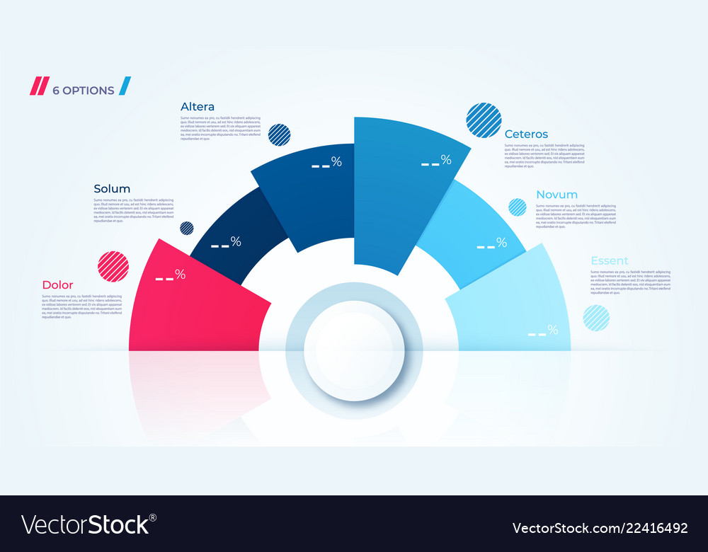 Circle chart design template for creating Vector Image