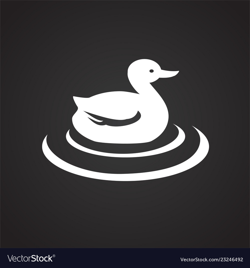 Duck hunt icon on black background for graphic