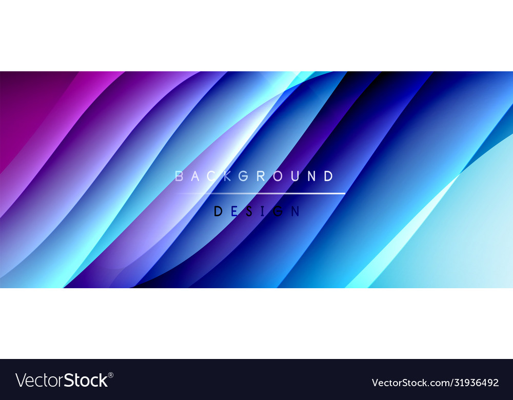 Fluid gradient waves with shadow lines and glowing Vector Image Fluid gradient waves with shadow lines and glowing