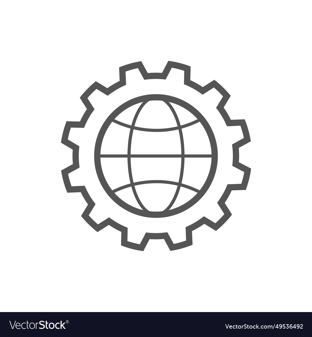 Global setting icon perfect use for print media
