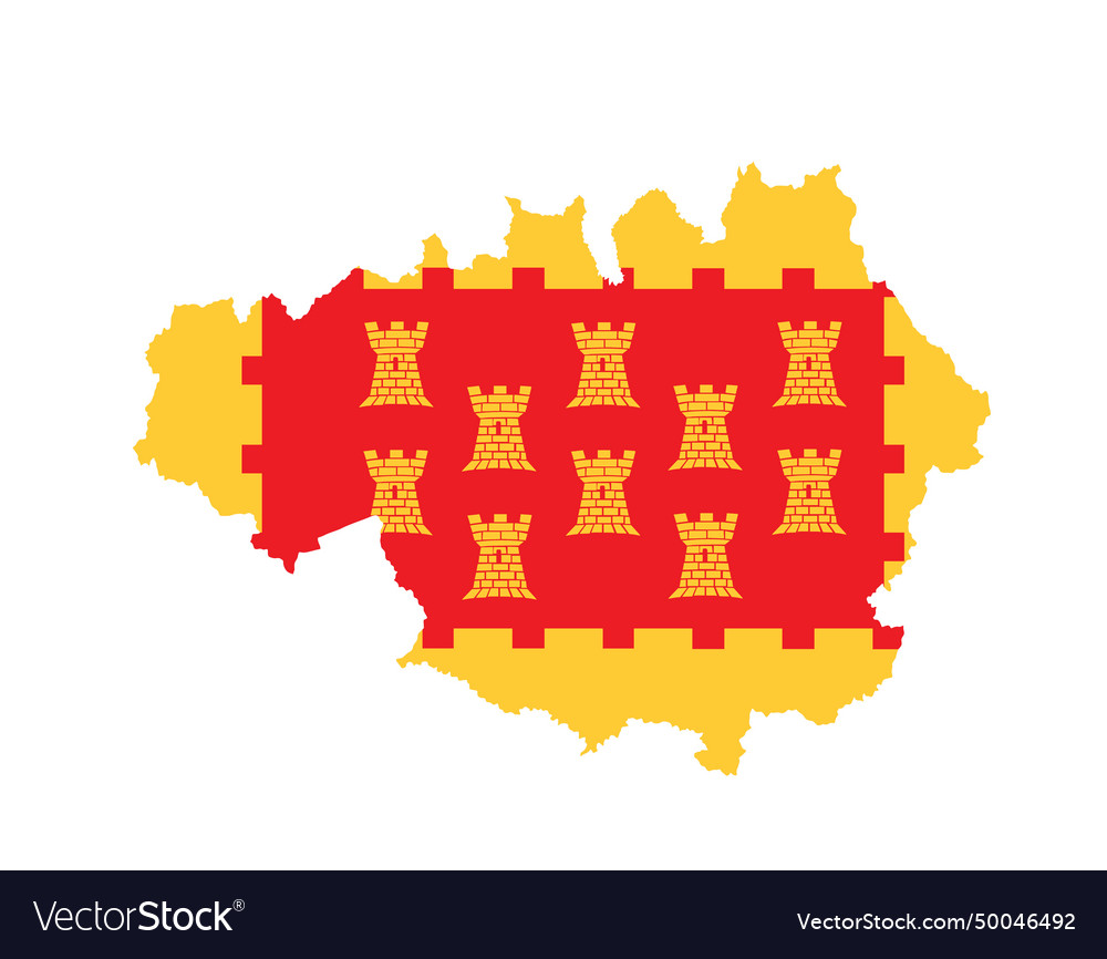 Greater manchester map flag Royalty Free Vector Image