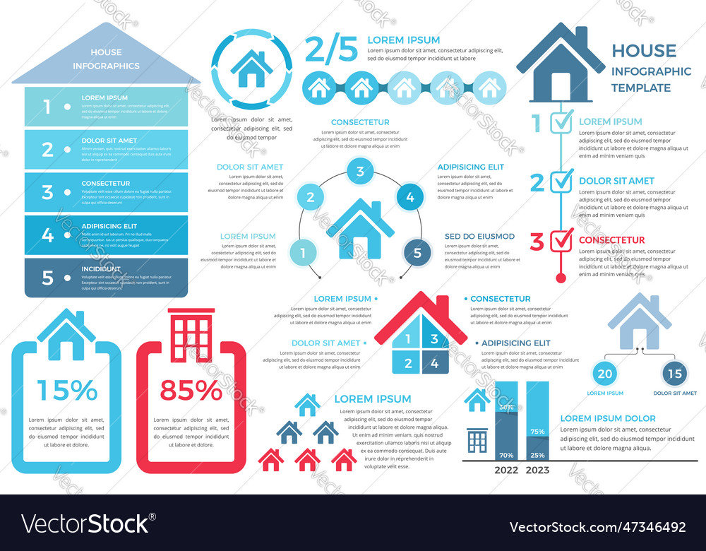 House infographics Royalty Free Vector Image - VectorStock