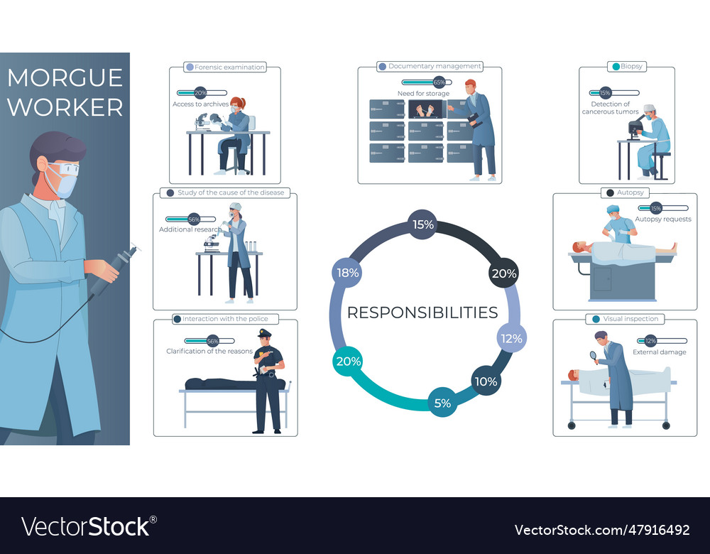 Morgue Forensic Pathologist Infographics Vector Image morgue-forensic-pathologist-infographics-vector-image