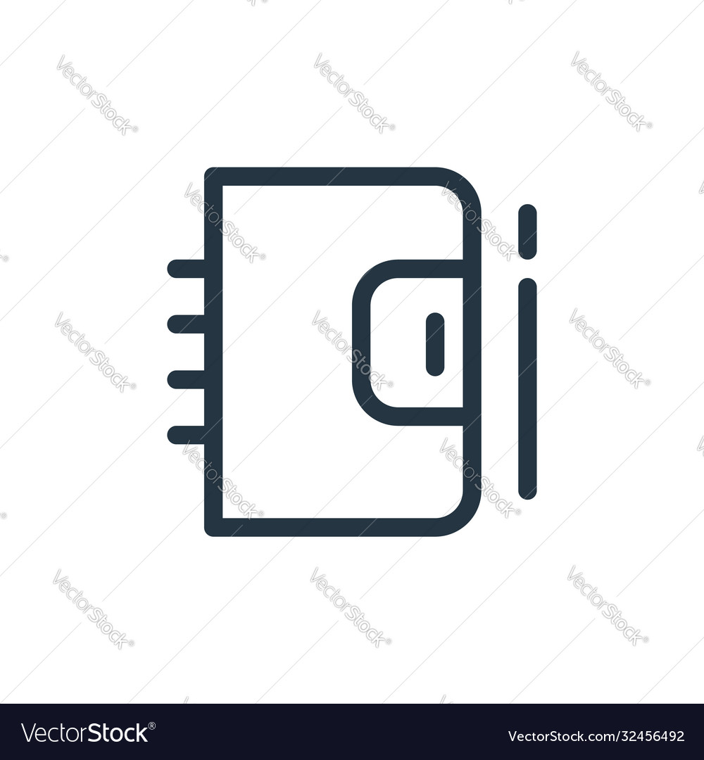 Notebook icon editable stroke