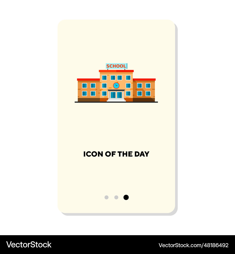 School building flat icon Royalty Free Vector Image