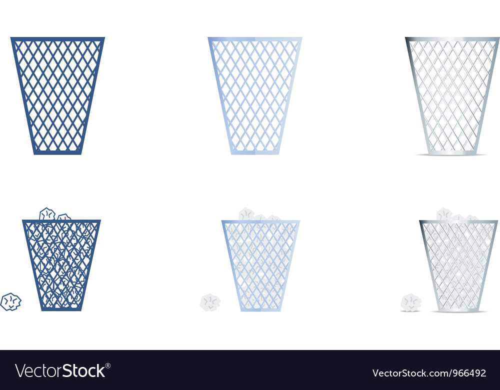 Trash Bin Icons Collection