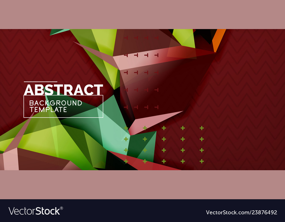 Triangular low poly background design vector image Triangular low poly background design