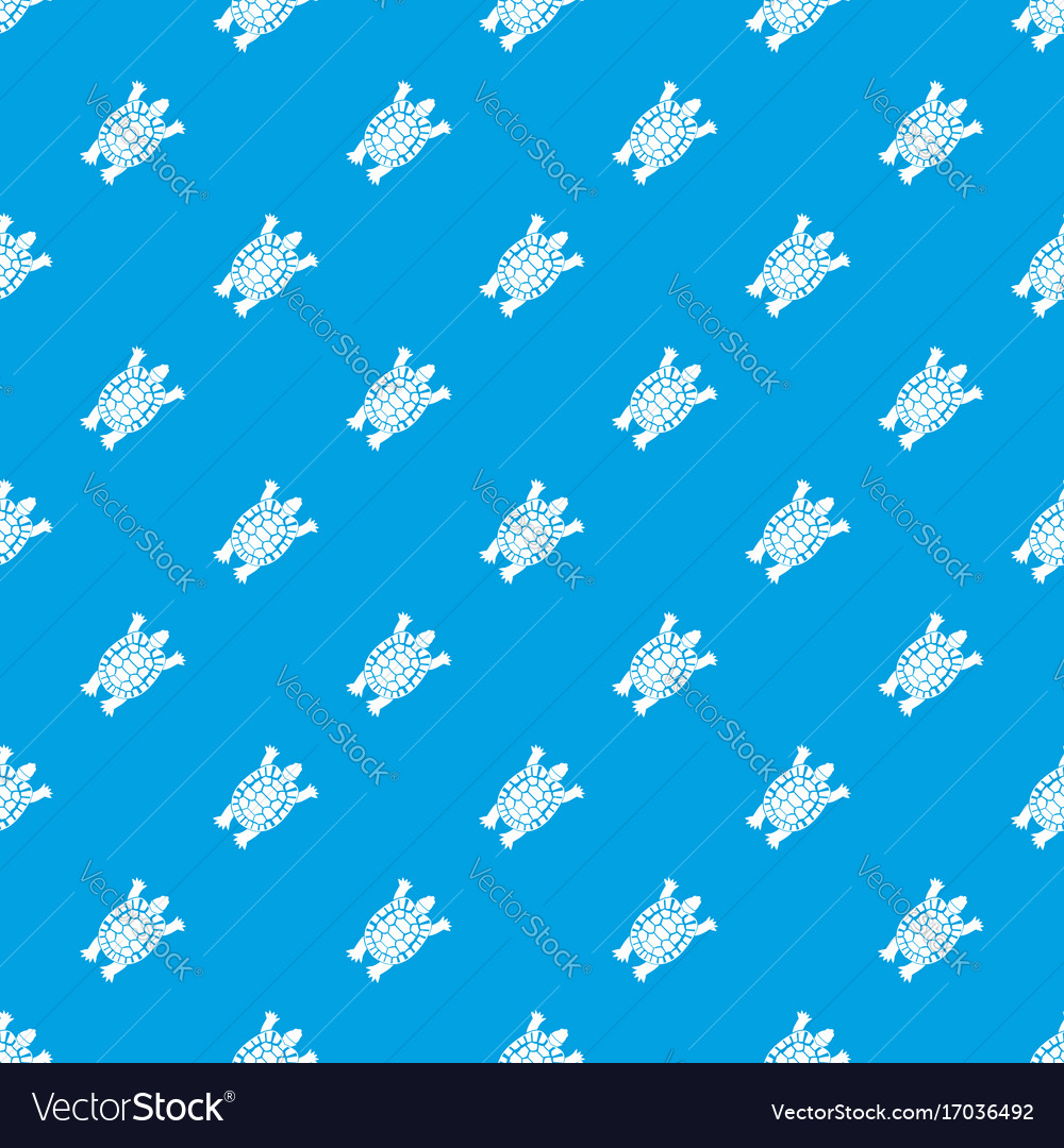 Turtle Pattern Seamless Blue Royalty Free Vector Image