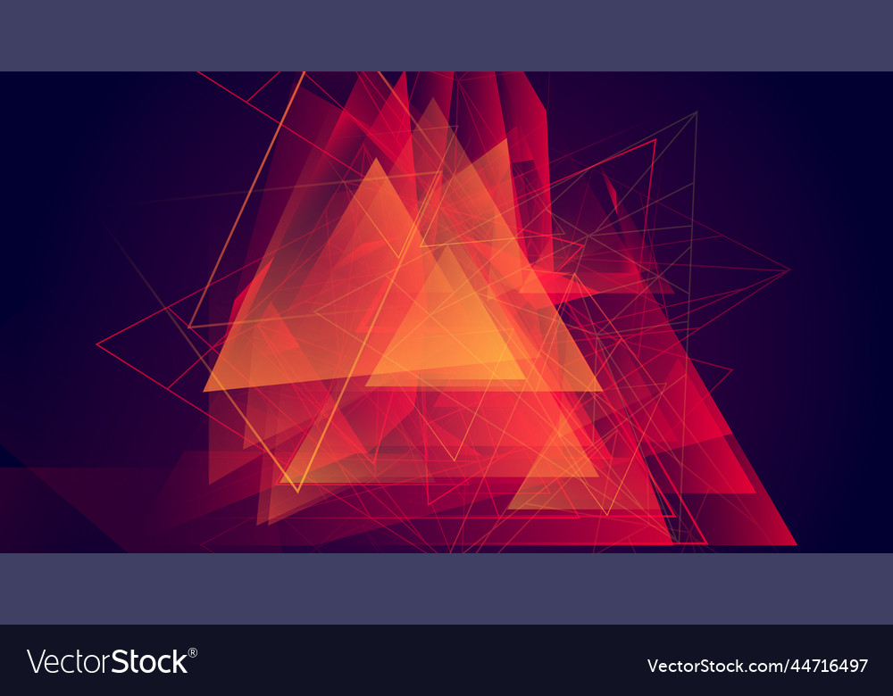Abstract fractal geometric triangle shape Vector Image Abstract fractal geometric triangle shape