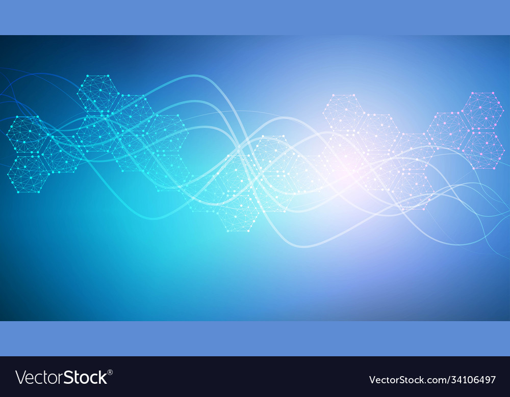 Hexagonal abstract background big data vector image Hexagonal abstract background big data