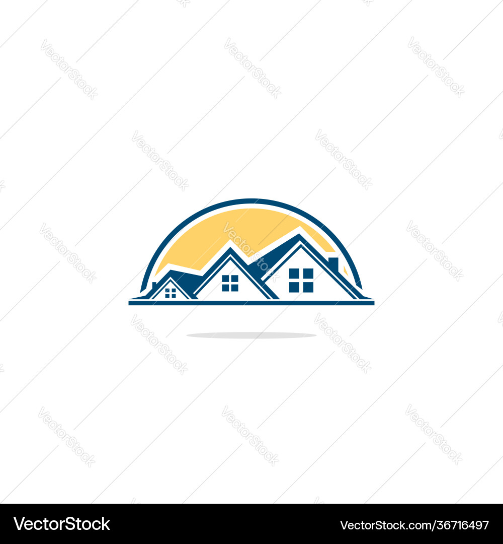 Home realty company logo Royalty Free Vector Image