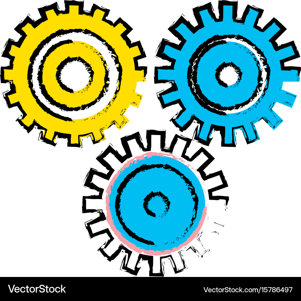 Industry gears to process engineering Royalty Free Vector