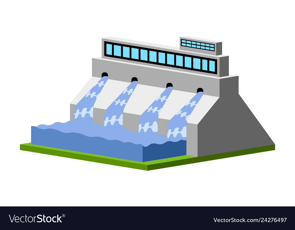 Isolated hidropower plant image