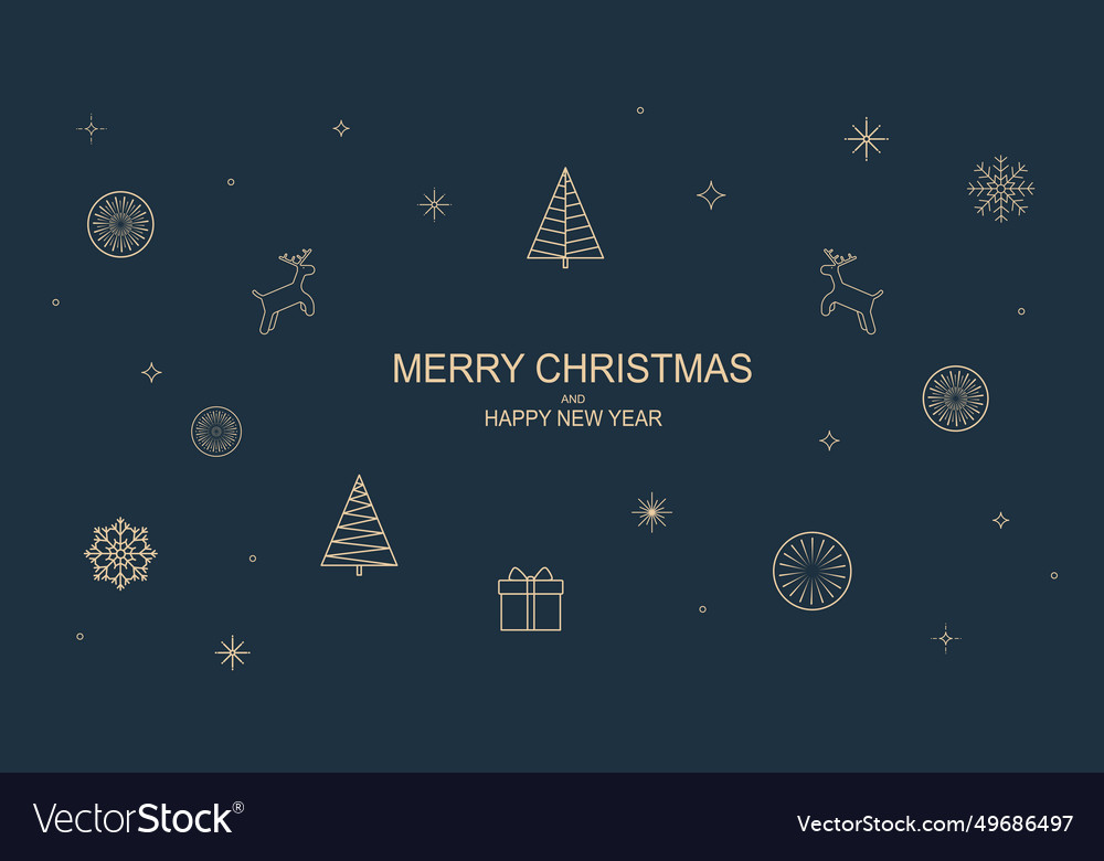 Merry christmas and happy new year design Vector Image