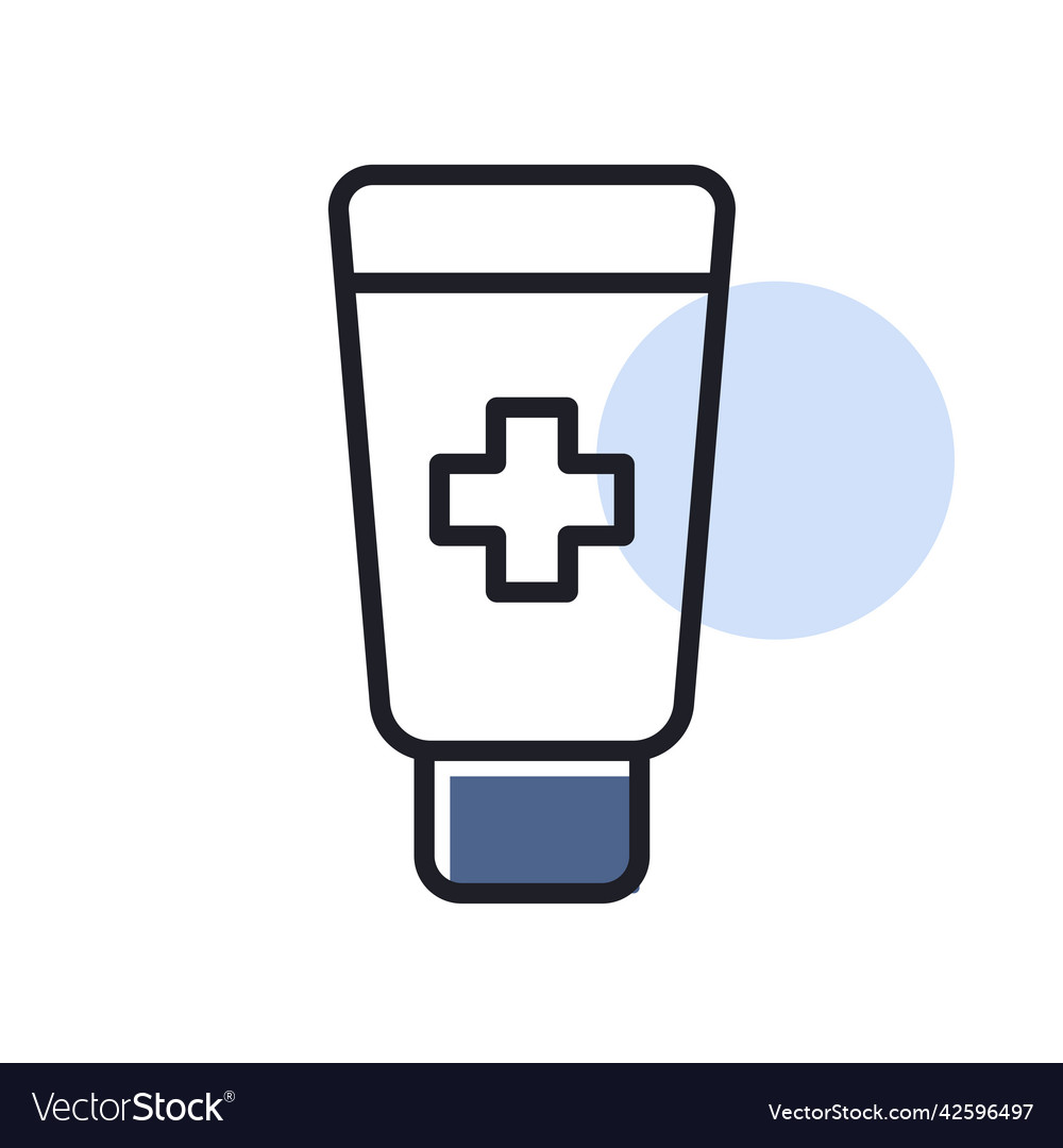 Ointment cream tube medicine isolated icon