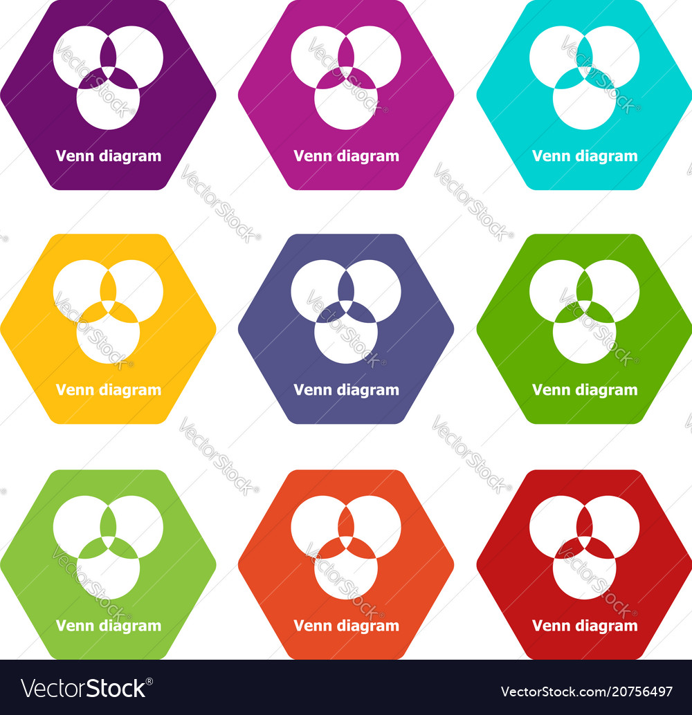 round venn diagram icons set 9 royalty free vector image venn diagram icon