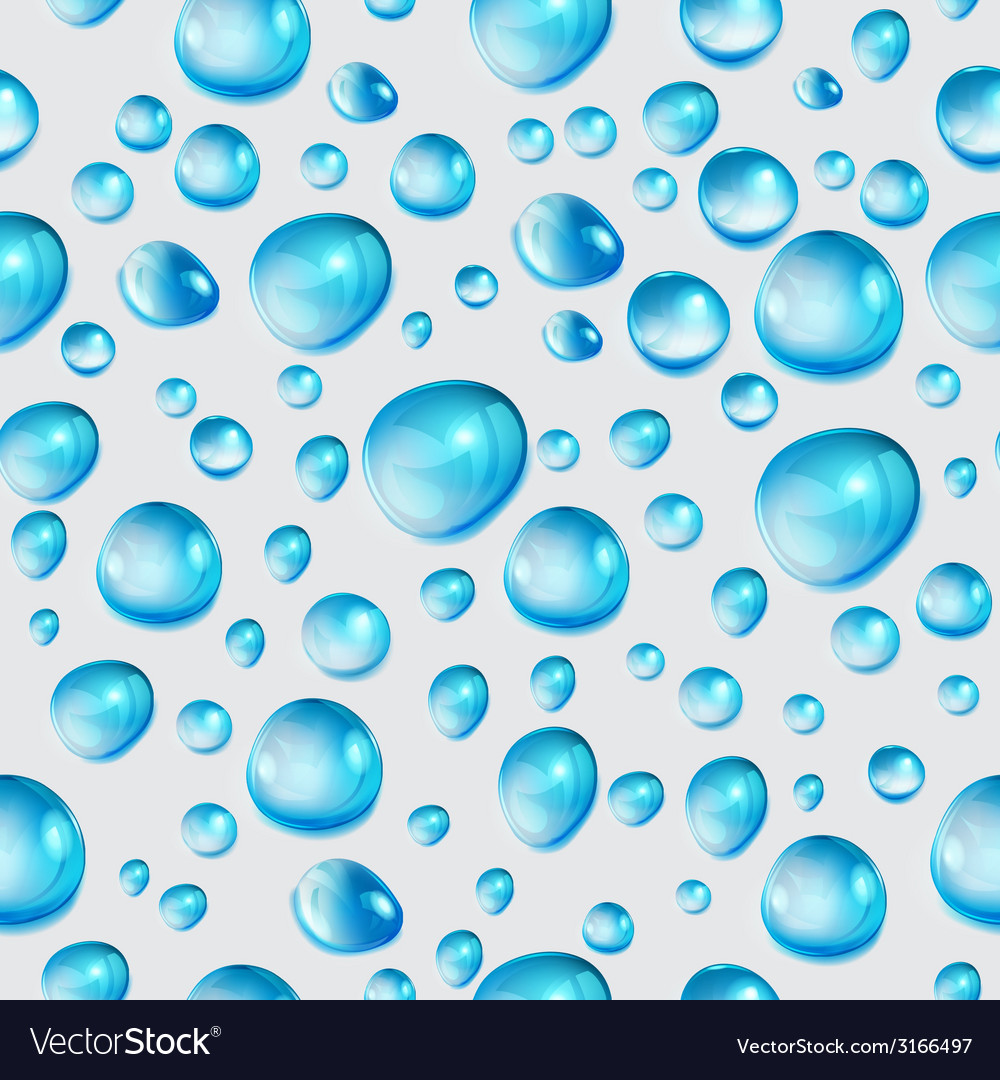 Seamless pattern of transparent drops