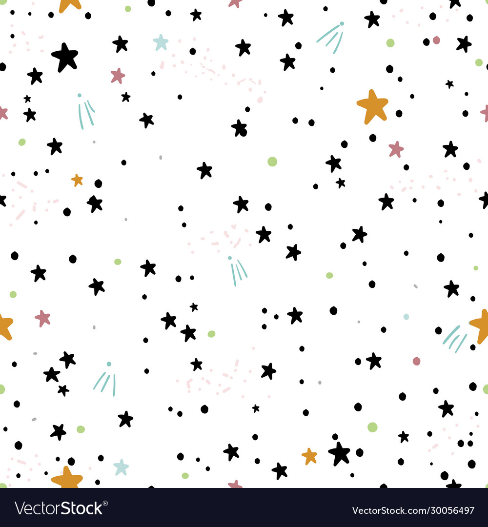 Seamless pattern with gold stars