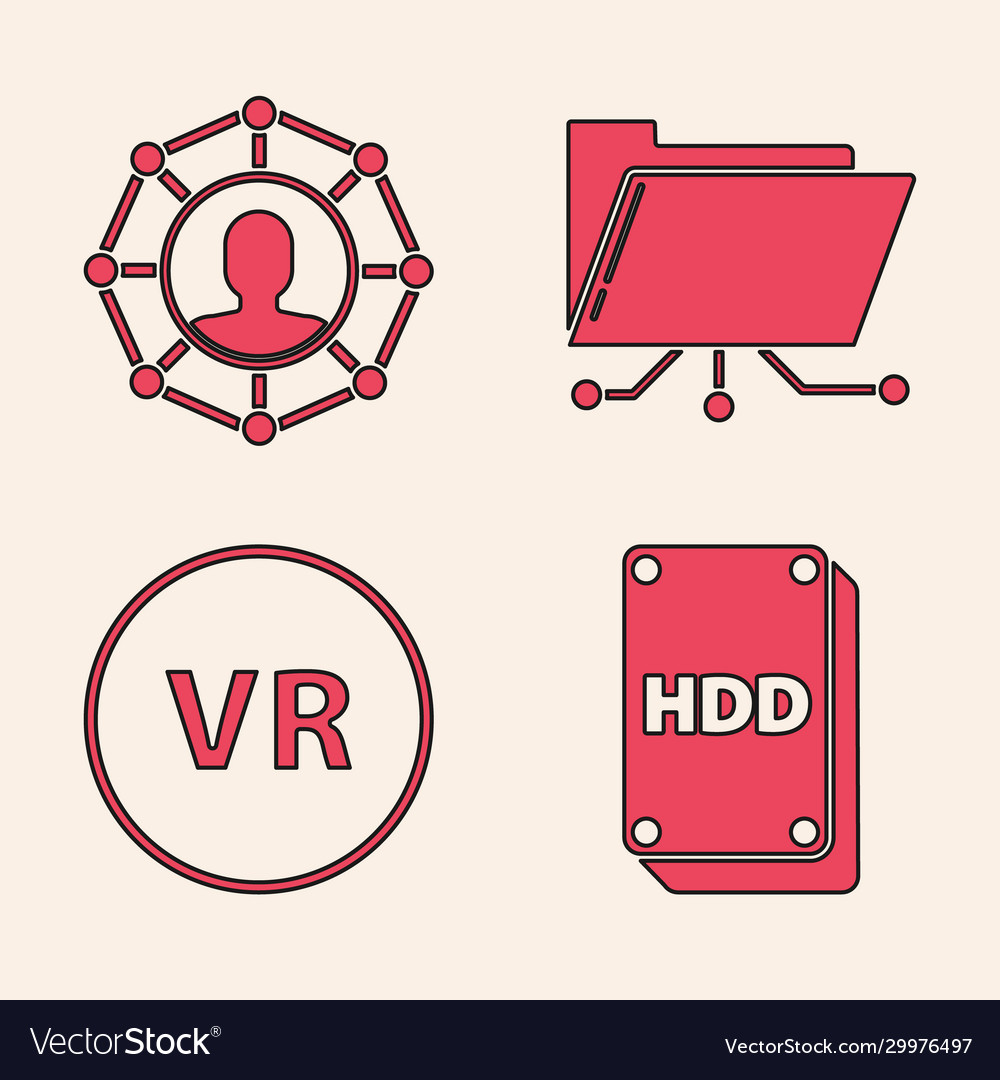 Set hard disk drive hdd project team base folder vector image Set hard disk drive hdd project team base folder