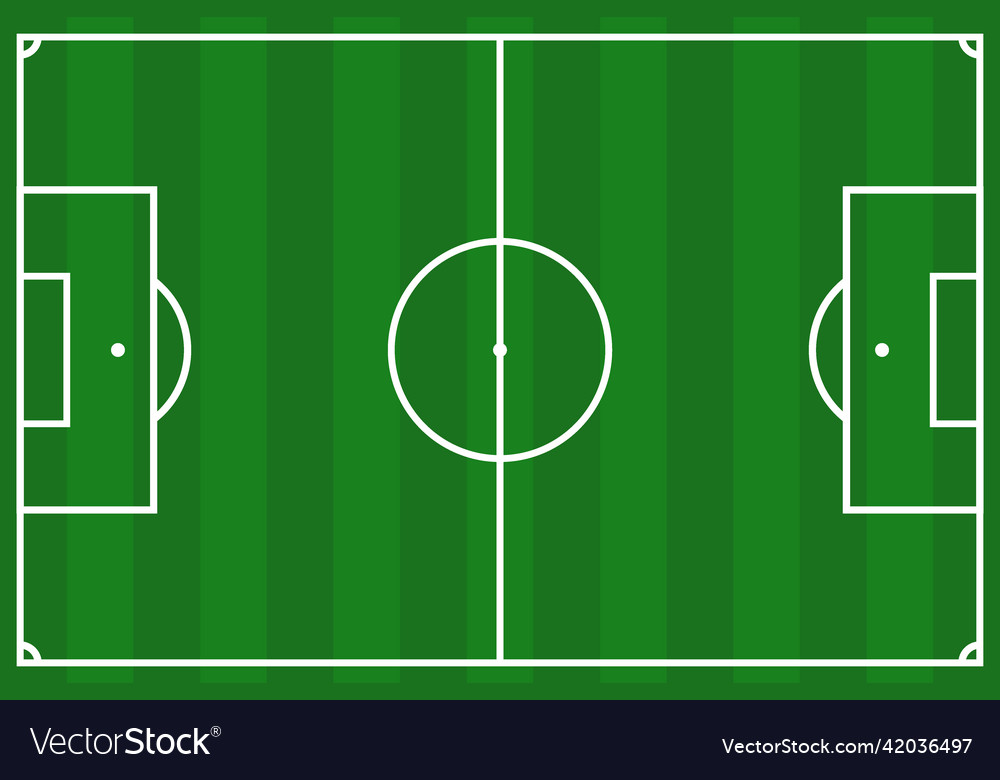 Soccer stadium top view layout