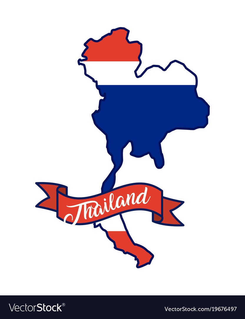 Thailand inside flag ribbon symbol