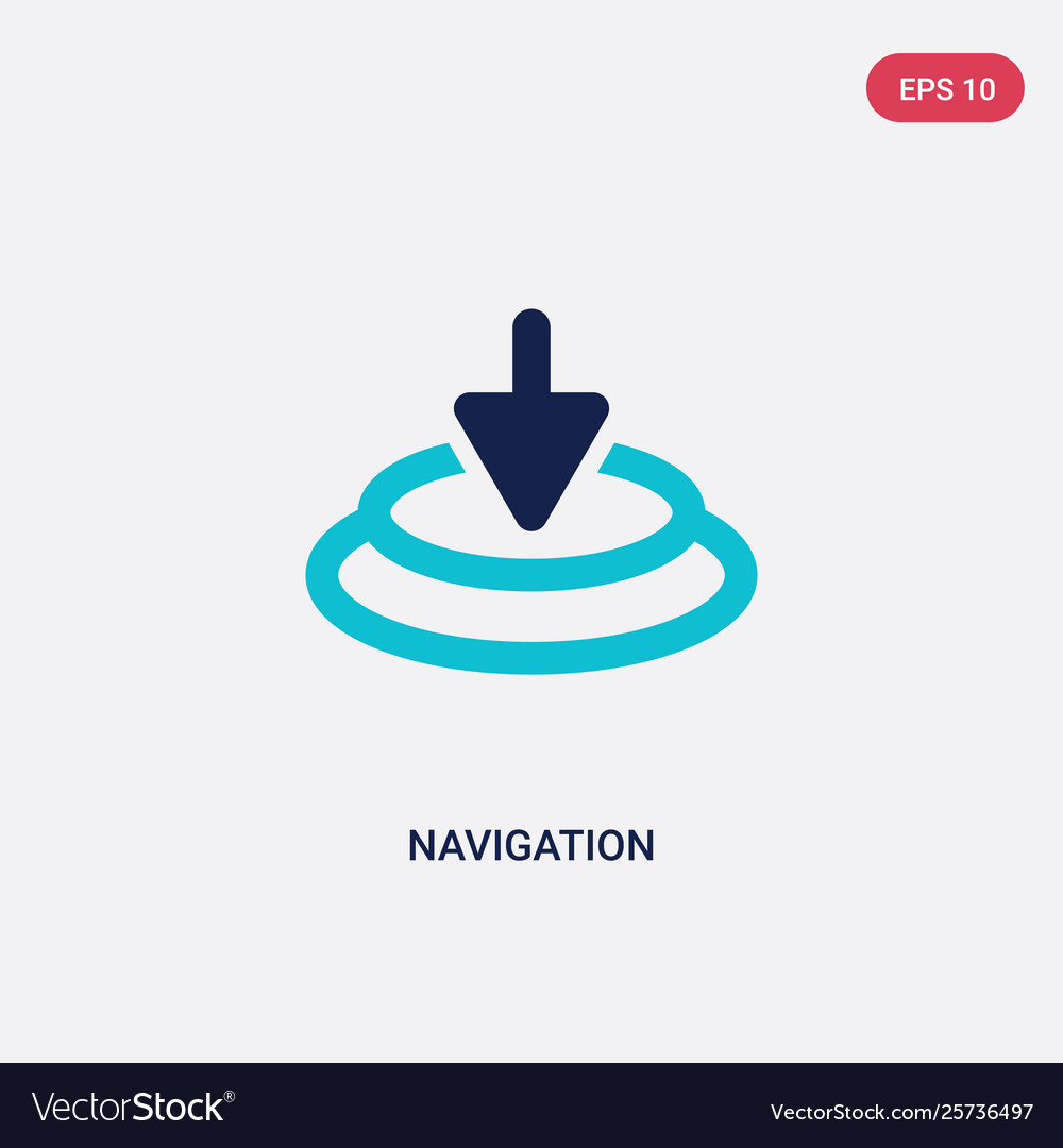 Two color navigation icon from cursor concept Vector Image Two color navigation icon from cursor concept