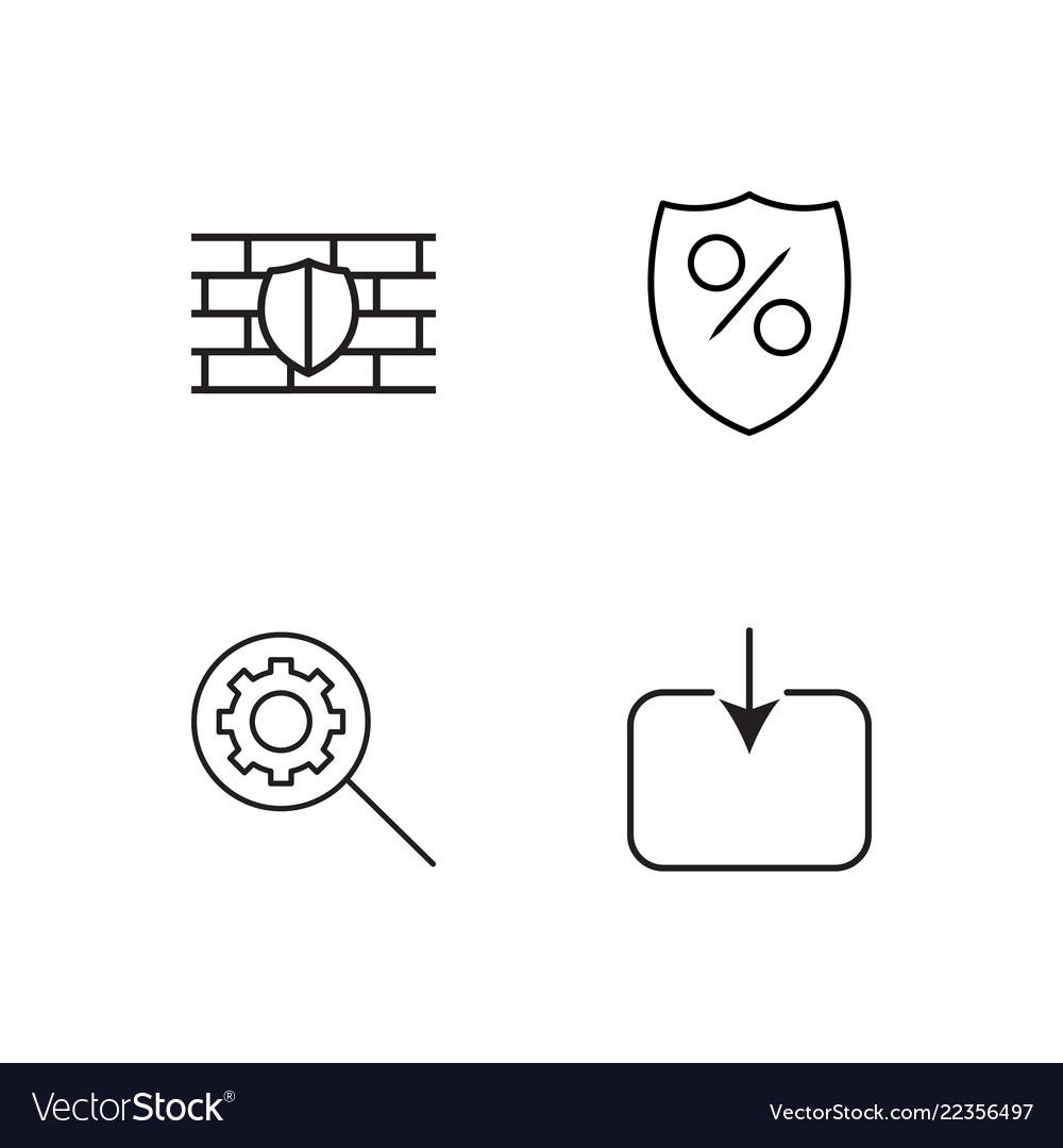 Web simple outlined icons set