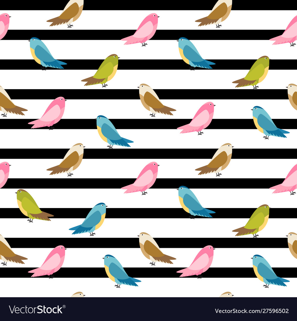 Abstract bird seamless pattern background vector image Abstract bird seamless pattern background