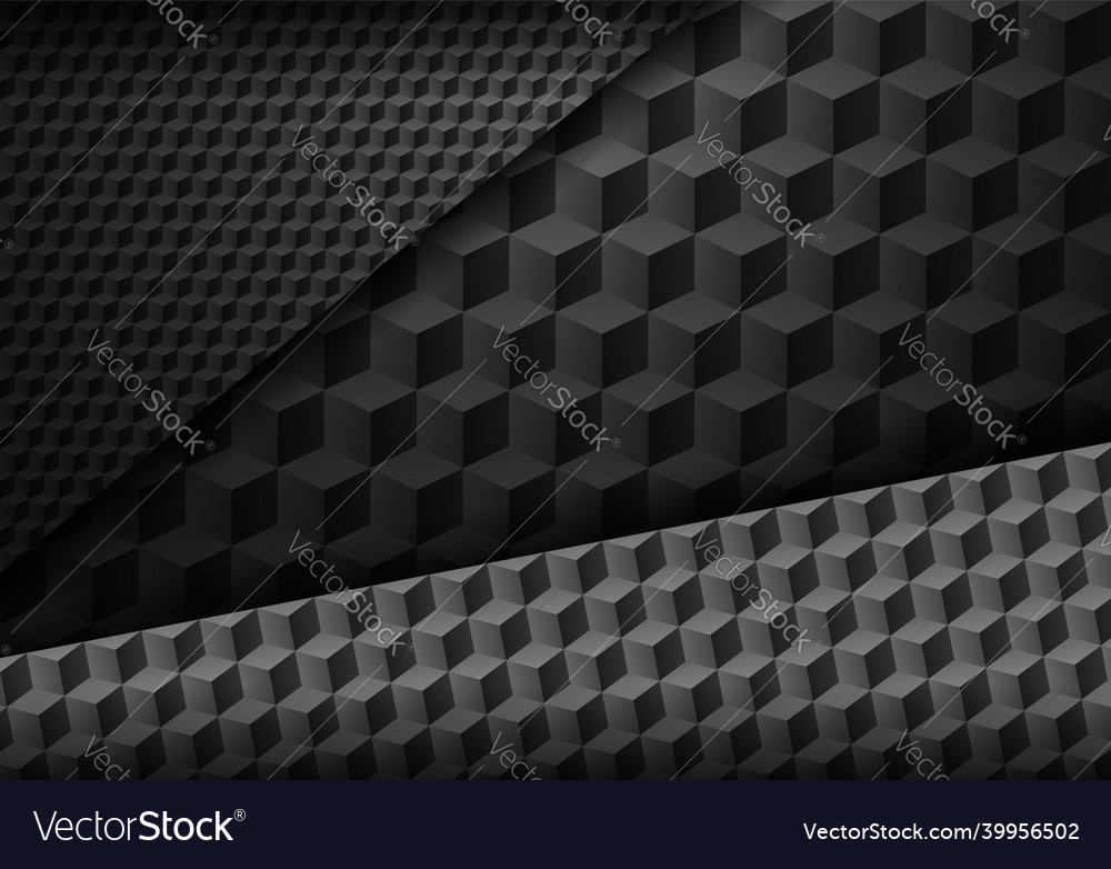 Abstract texture background from dark 3d cubes vector image Abstract texture background from dark 3d cubes