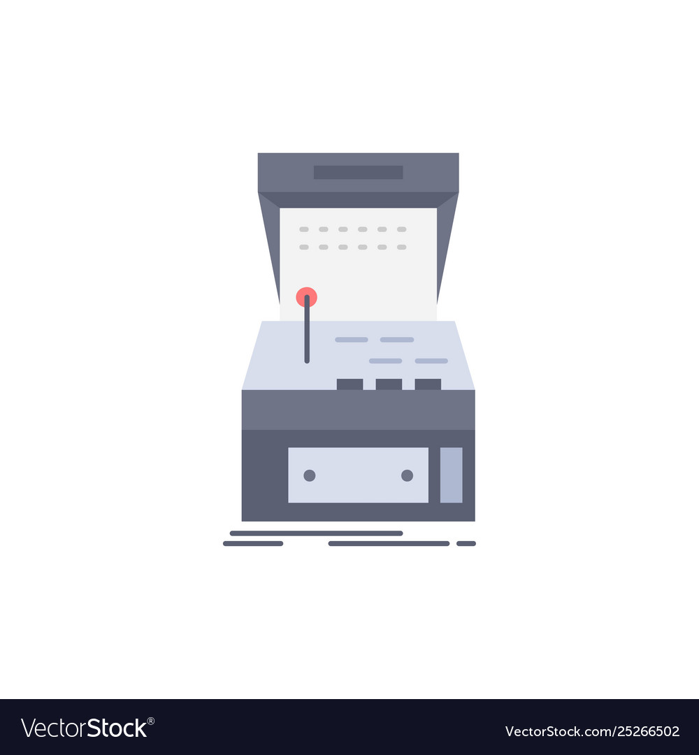 Arcade console game machine play flat color icon Vector Image Arcade console game machine play flat color icon