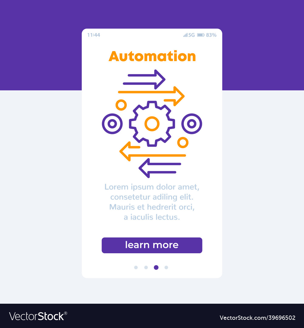 Automation banner with line icon