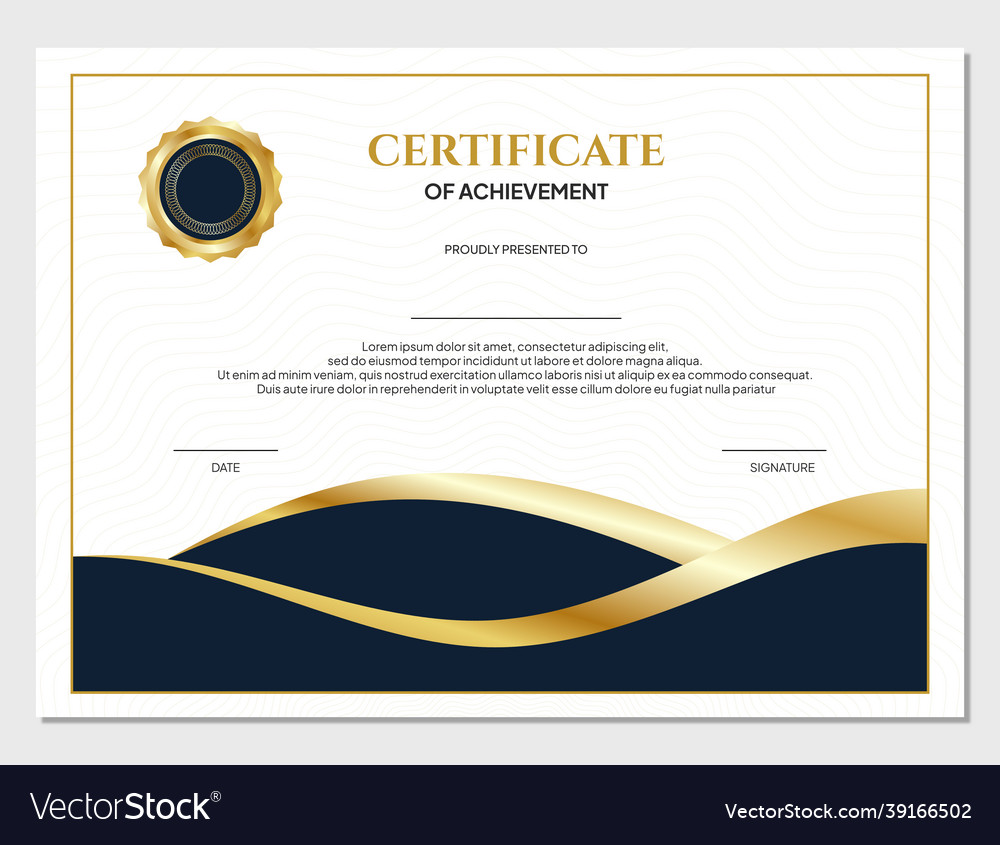 Certificate background modern design template Vector Image Certificate background modern design template