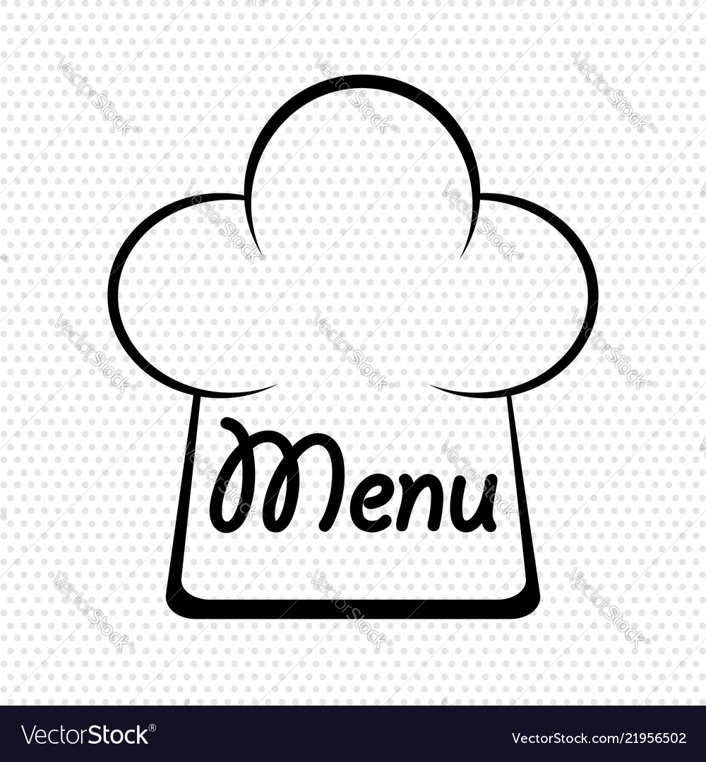 Chef hat in menu design stock Royalty Free Vector Image