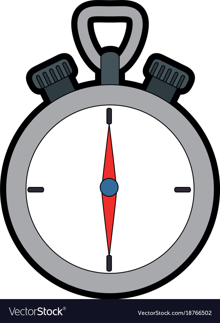 Chronometer device isolated icon