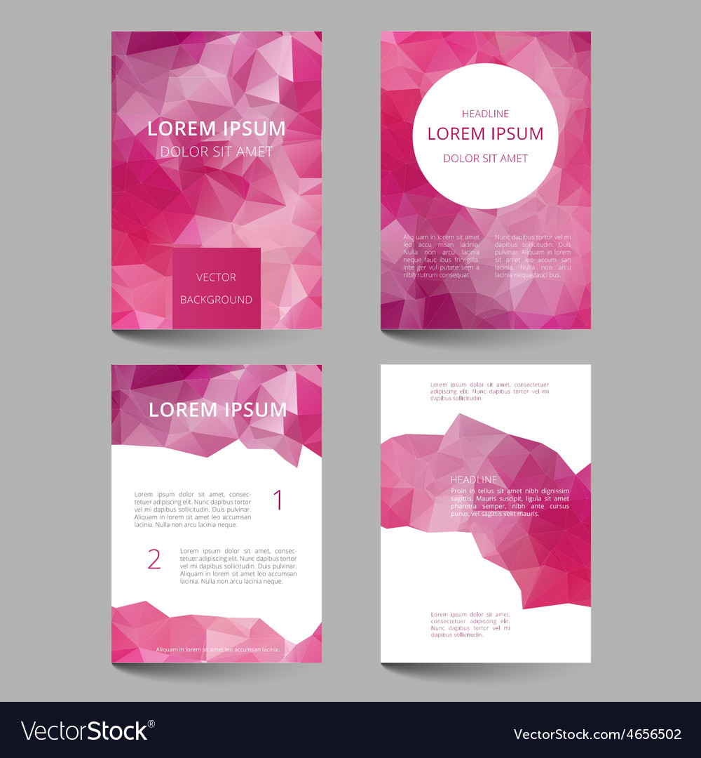 Document template low poly design