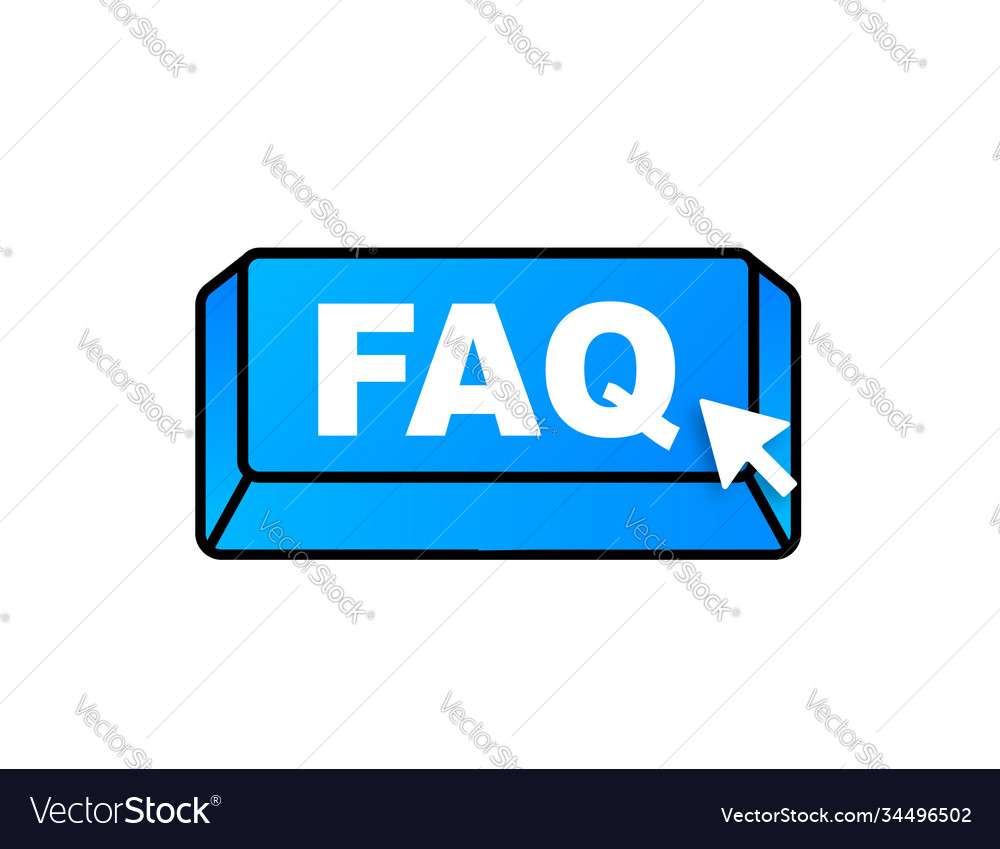 Faq mit Cursor-Taste Internet-Symbol Zeiger vector image Faq mit Cursor-Taste Internet-Symbol Zeiger