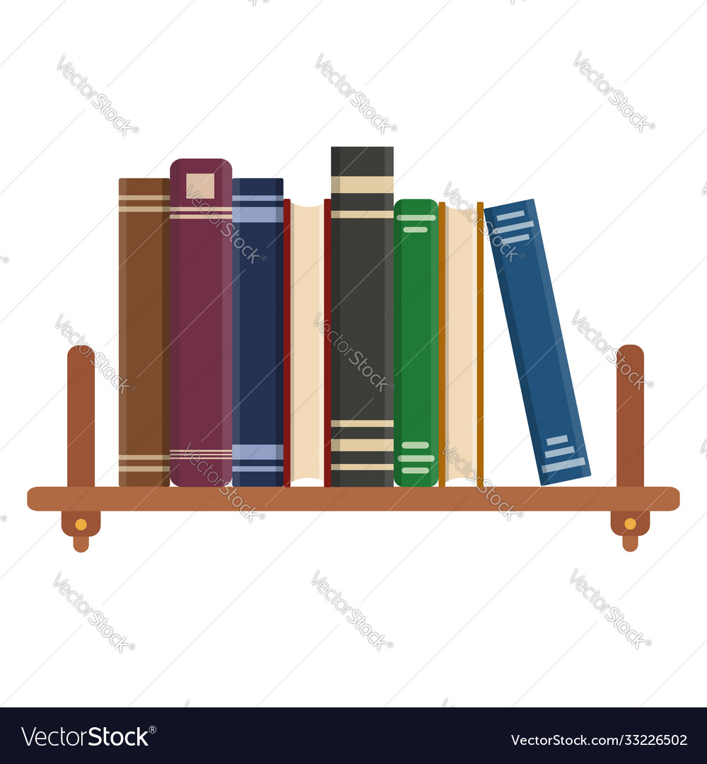 Flat book icon library books open dictionary vector image Flat book icon library books open dictionary