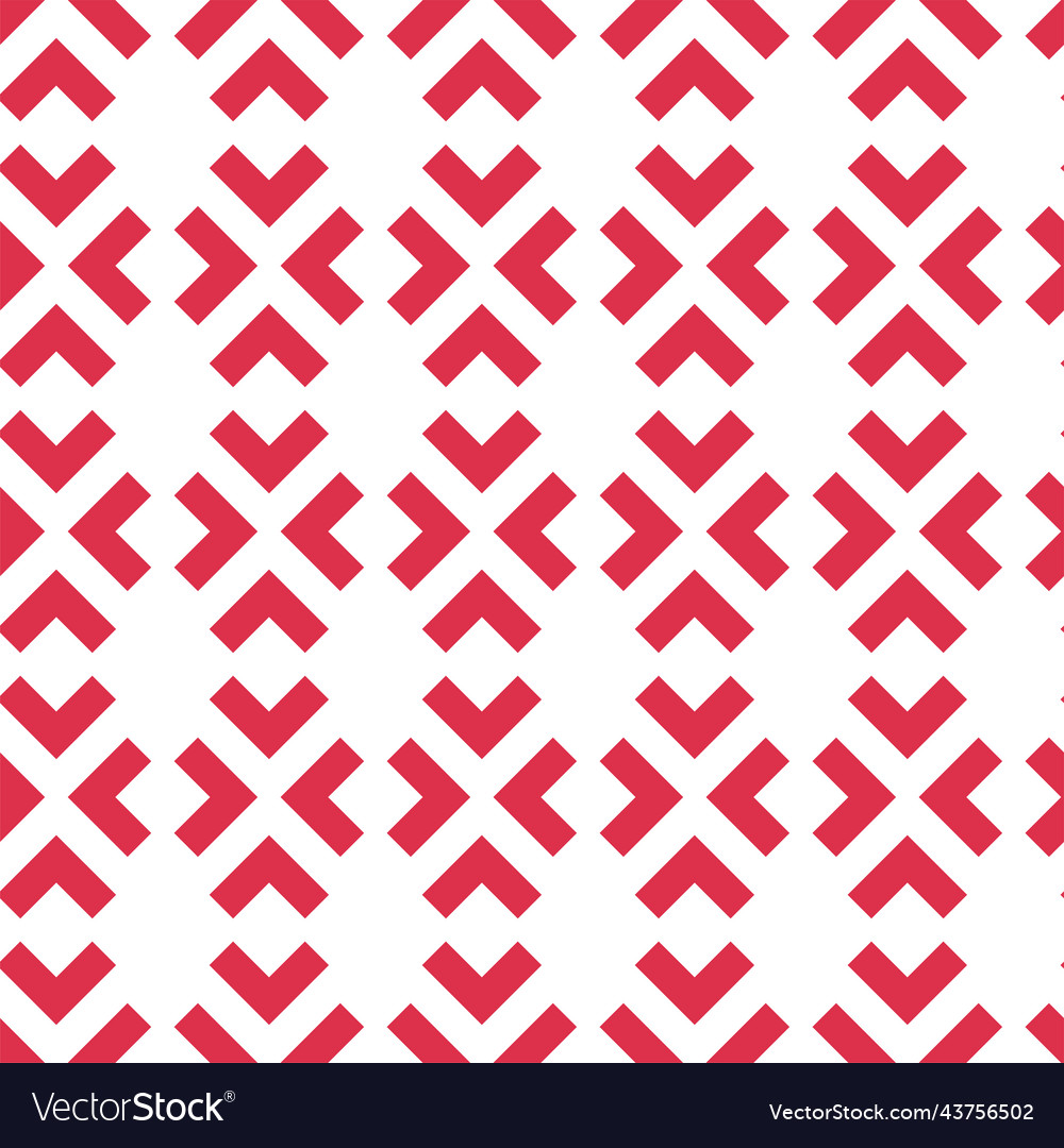 Geometric seamless pattern with red arrows
