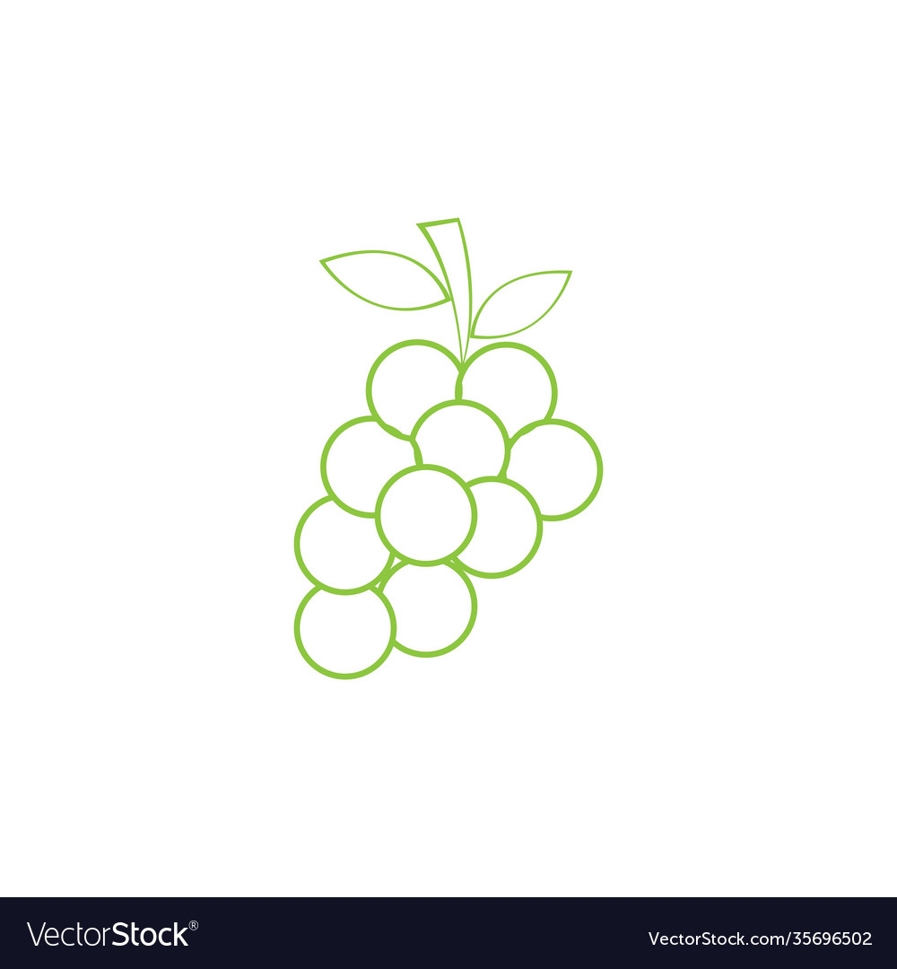 Grapes icon design template Vector Image Grapes icon design template