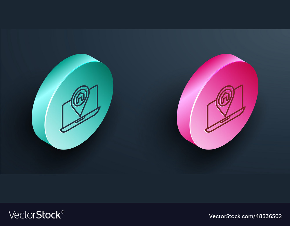 Isometric line infographic of city map navigation vector image Isometric line infographic of city map navigation