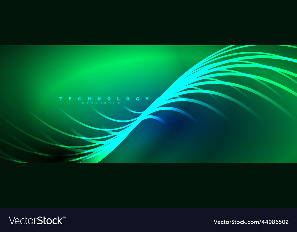 Light beams neon lines abstract background