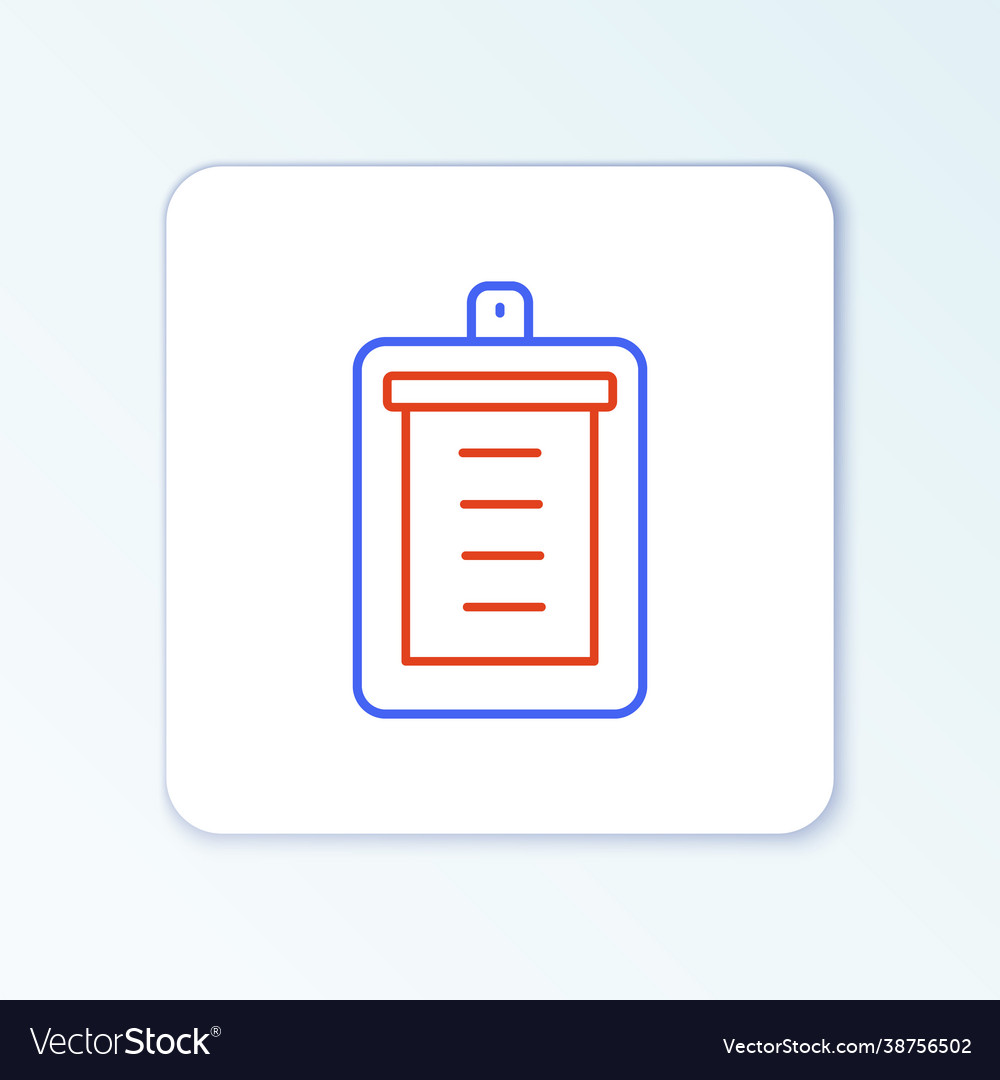 Line clipboard with checklist icon isolated vector image Line clipboard with checklist icon isolated
