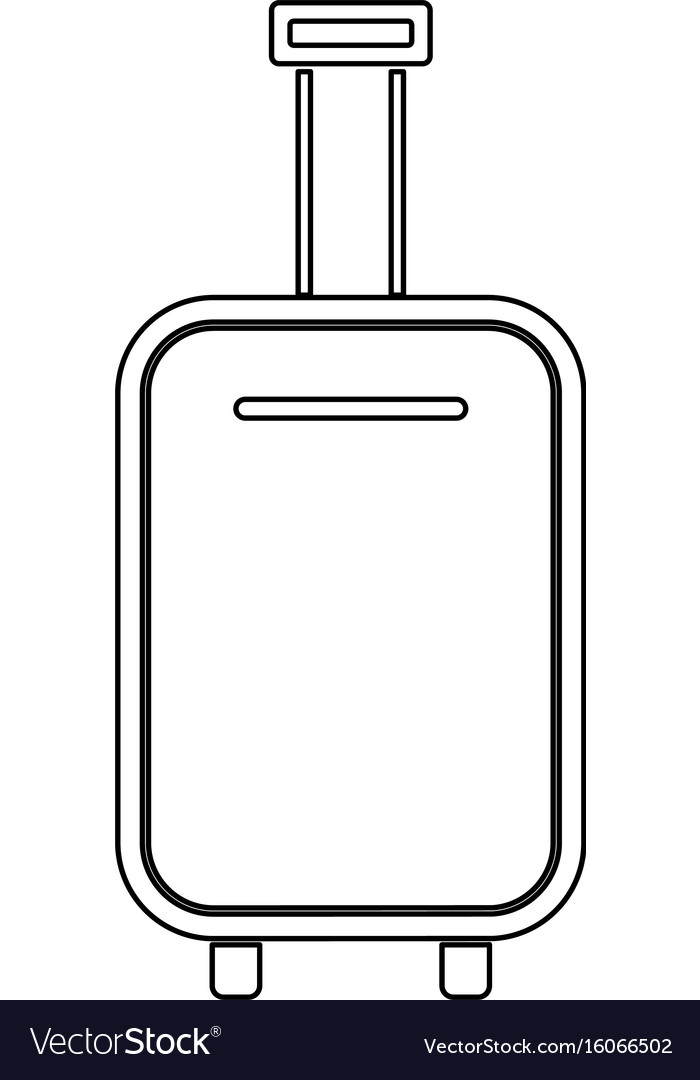 Gepäcktasche schwarz Farbpfad-Symbol