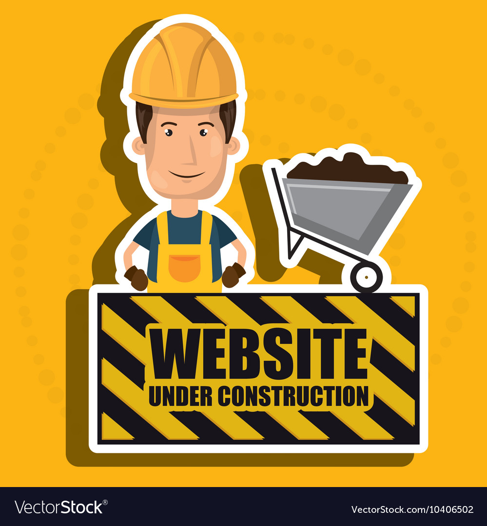 Man website under construction avatar