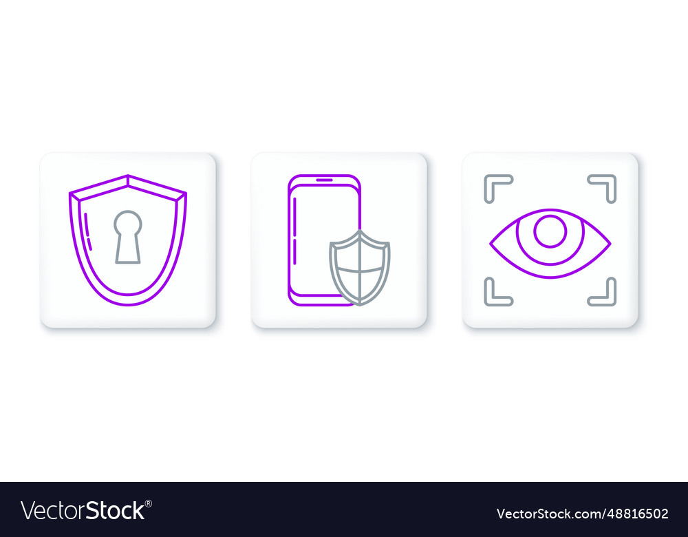 Set line eye scan shield with keyhole