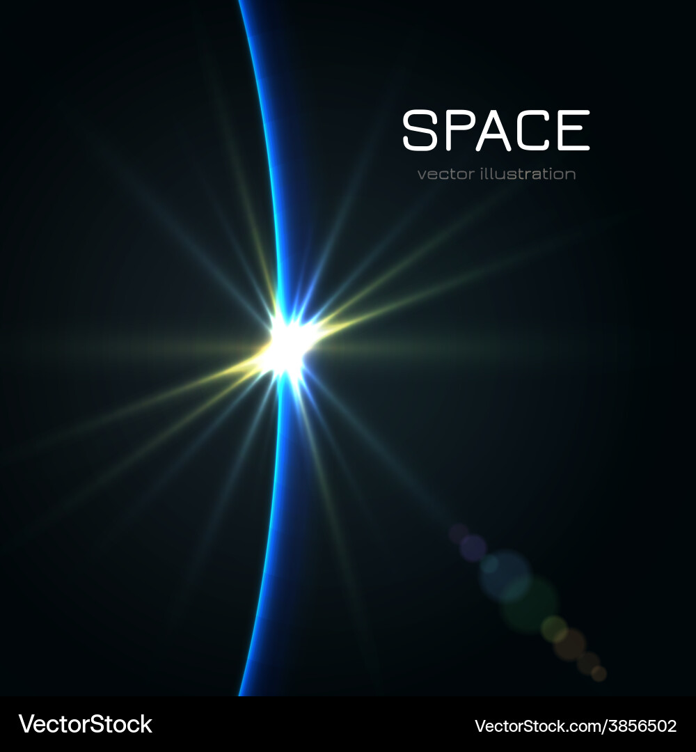 Space sunset Royalty Free Vector Image - VectorStock