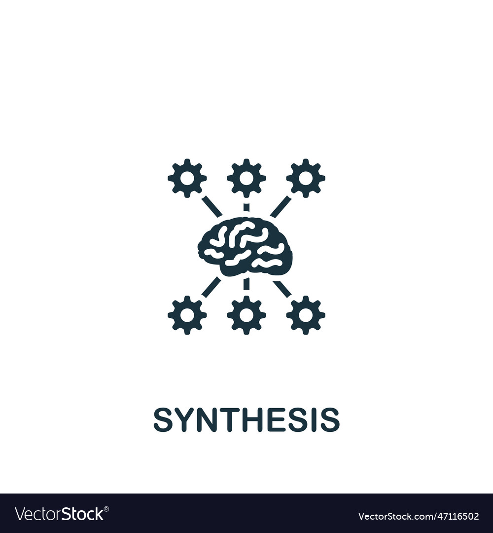 Synthesis icon monochrome simple sign from Vector Image Synthesis icon monochrome simple sign from