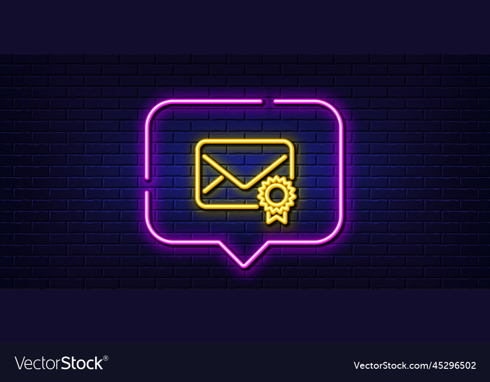Verified mail line icon confirmed message vector image Verified mail line icon confirmed message