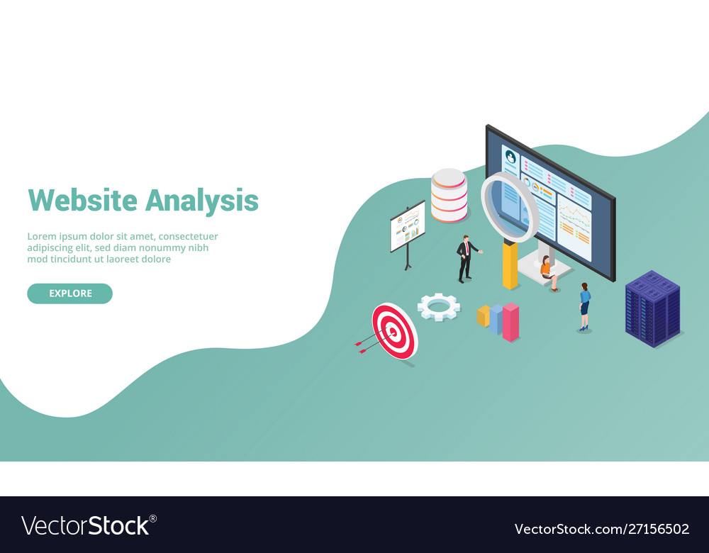 Website analysis data with graph and chart