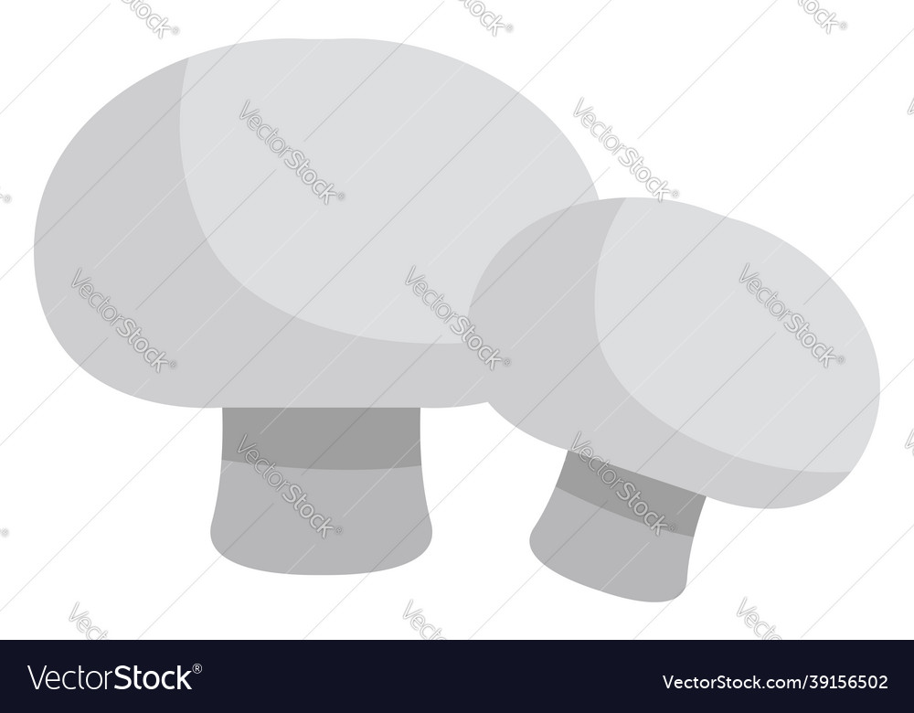 White agaricus mushrooom icon on background